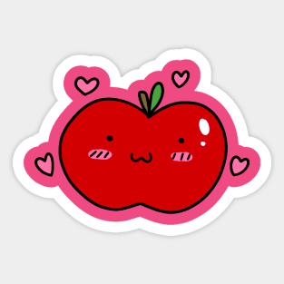 Red Apple In Love Sticker